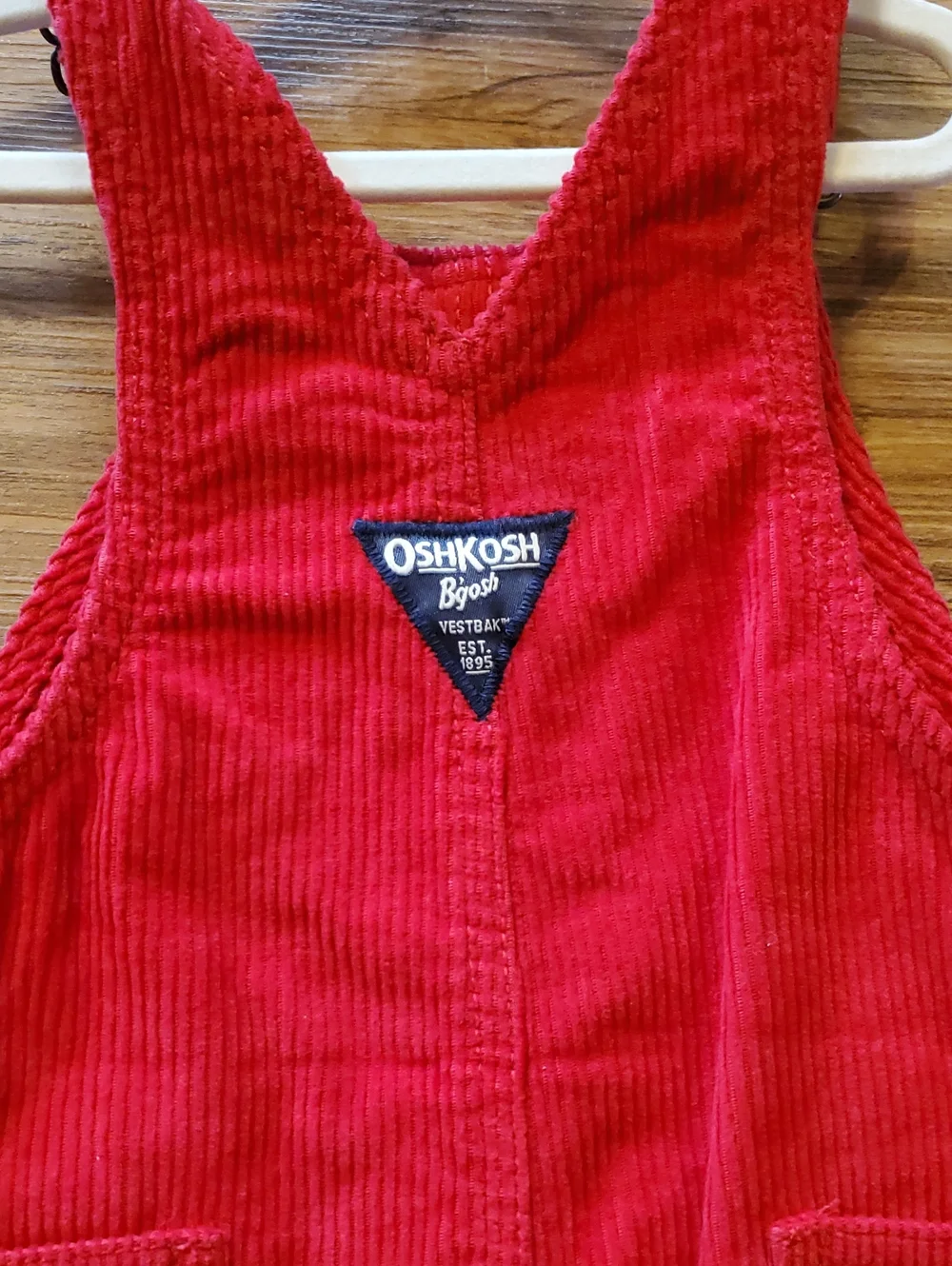 OshKosh B'gosh Bright Red Corduroy Kids Overalls